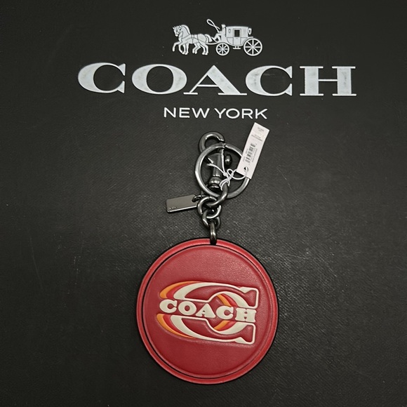 Coach Key Fob In colorblock Signature canvas with coach Stamp ce673 - Picture 1 of 7